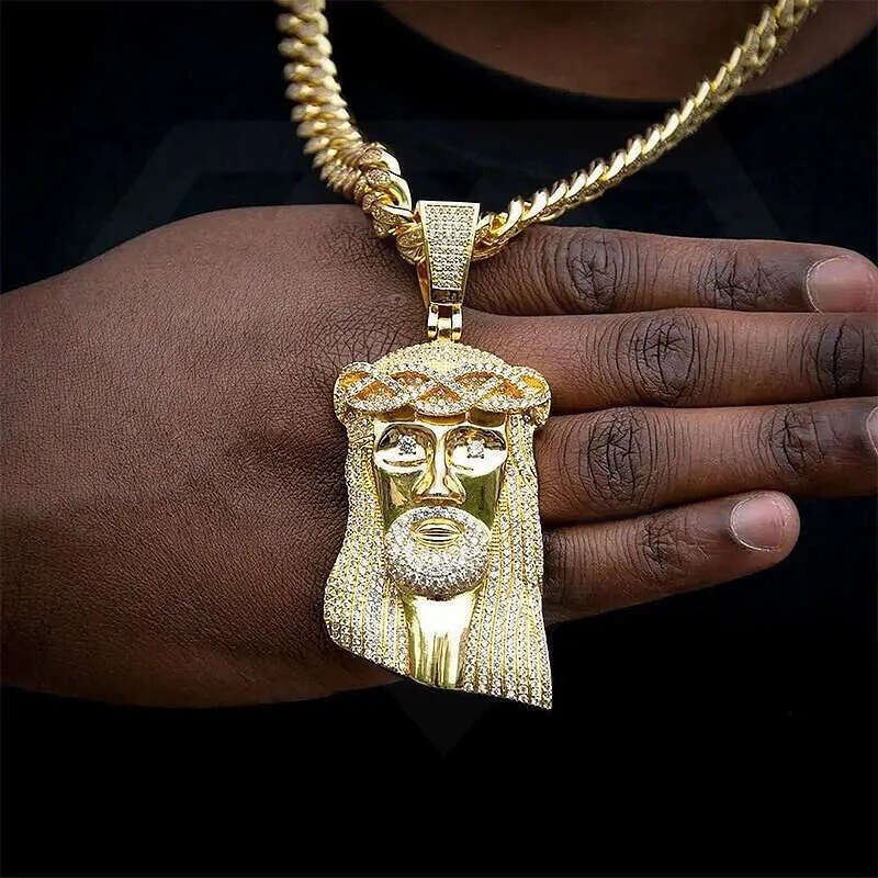 designer necklace Moissanite Jewelry Sier Hip Hop Iced Out Jesus Custom Necklace Pendant for men