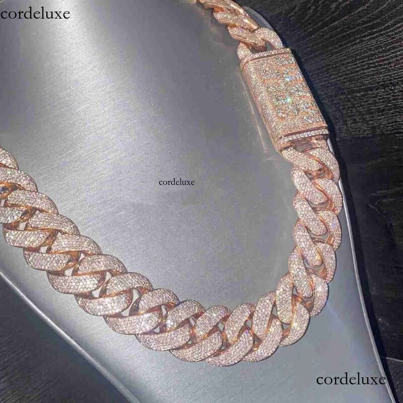 Cuban Link Pendant Hip Hop Jewelry High Quality Fashion Bust Down Iced Sier Miami Men Necklace Moissanite Chain Gift 6f