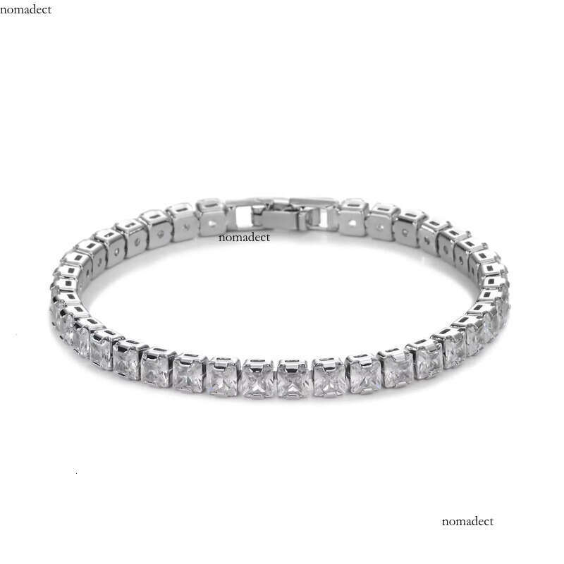 womens new gold tennis dia bracelet with zircon sier plated fashion accessory for gift 6c