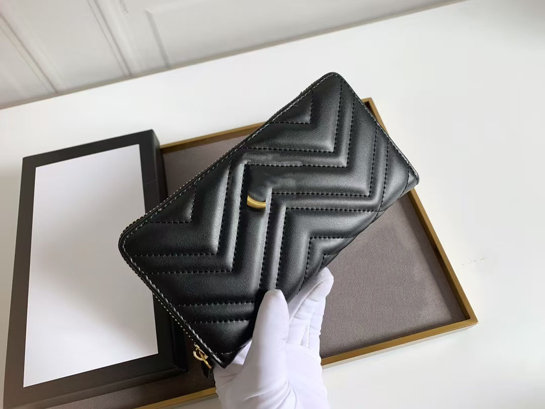 Luxury Fashion For women clutch ladies long wallet leather single zipper wallets classical coin purse card holder purses designer bag handbag shoulder purse