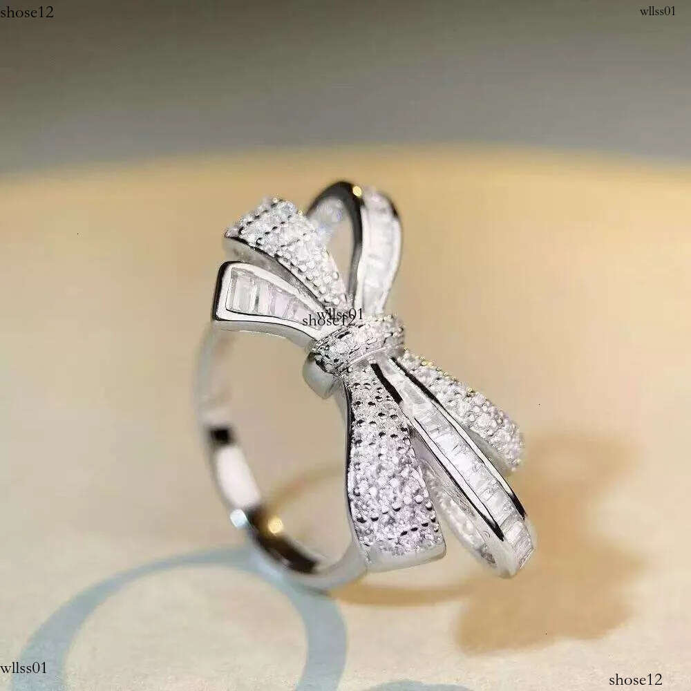 Custom Butterfly Shape Ring Moissanite or Zircon Gold Plated Jewelry Sterling for Woman Rings Sier