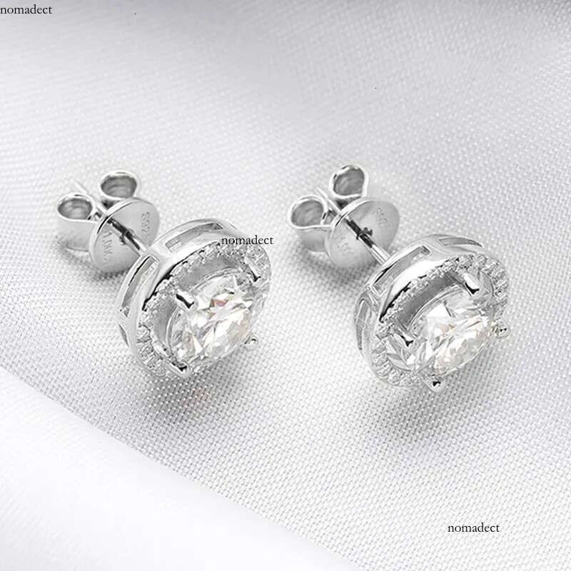 Smyoue 2CT Certified Moissanite Stud Earrings for Women Platinum Plating Sterg Sier Dia Ear Studs Wedding Fine Jewelry 95