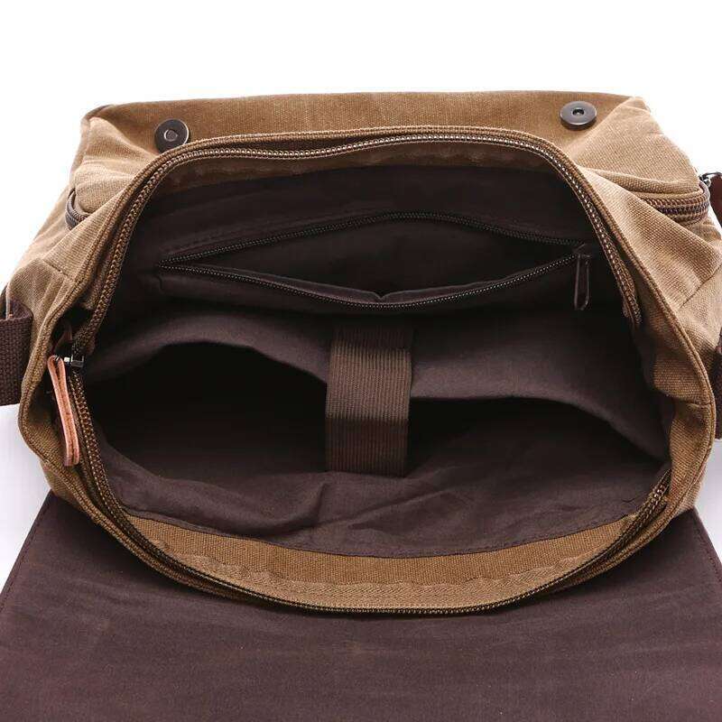 Designer Luxury Vintage Canvas Laptop Shoulder Messenger Bag Men Casual Crossbody Bags School Bookbag