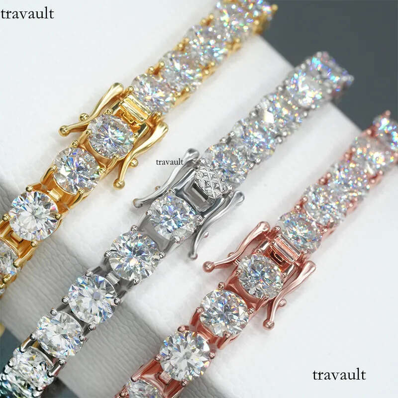 Chain Bracelet For Women 8MM Wide CZ Dia Tennis Necklace Men Rapper Hip Hop Rock Gold Jewelry Woman Christmas Gift