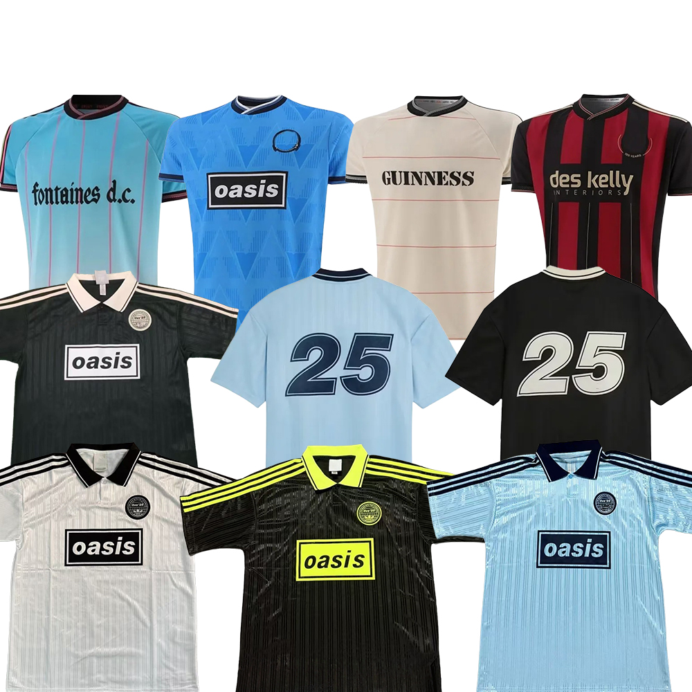 25 26 Oasis Tour Jacquard Football Jersey Shirt Fontaines Dc Home Away Shirt Third Bohemians BLACK GUINNESS Soccer Jerseys 135th Anniversary Oasiss Live