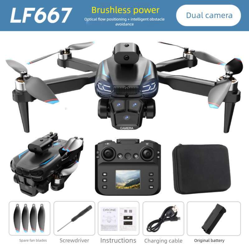 LF With Screen Remote Control Aircraft Optical Flow Positioning Brushless Motor Quadcopter Drone