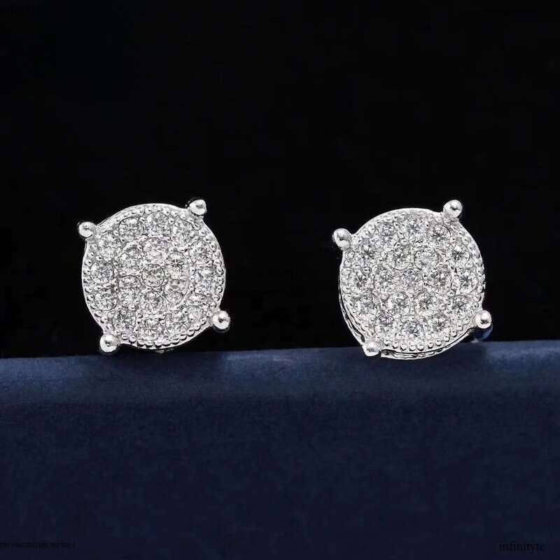 48hours Fast Shipping VVS GRA Certificate Moissanite Dias Sier White Gold Plated Stud Earrings Screw Back 111