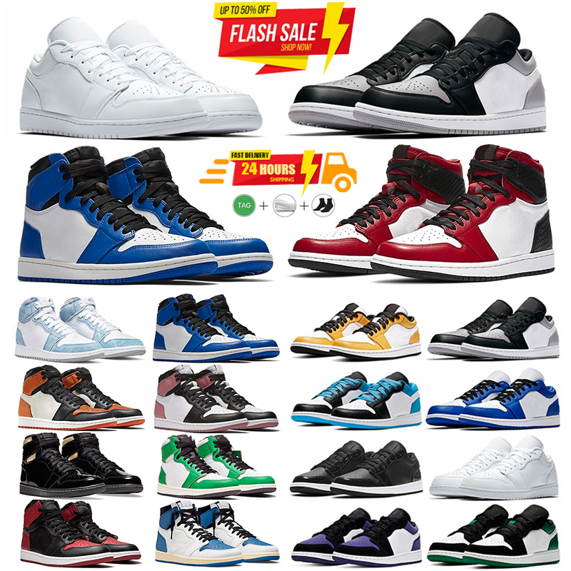 Low 1 Basketball Shoes designer Sneakers 1s Mens trainers womens Sneaker university blue UNC Platform Trainer grey Blue Black fashion men sports sneak