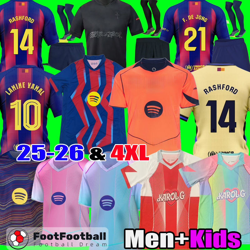 25 26 LAMINE YAMAL LEWANDOWSKI barcalona soccer jerseys men kids barcelone 24 25 26 football shirts kit FERRAN GAVI F.DE JONG jersey 2025 Camiseta sets