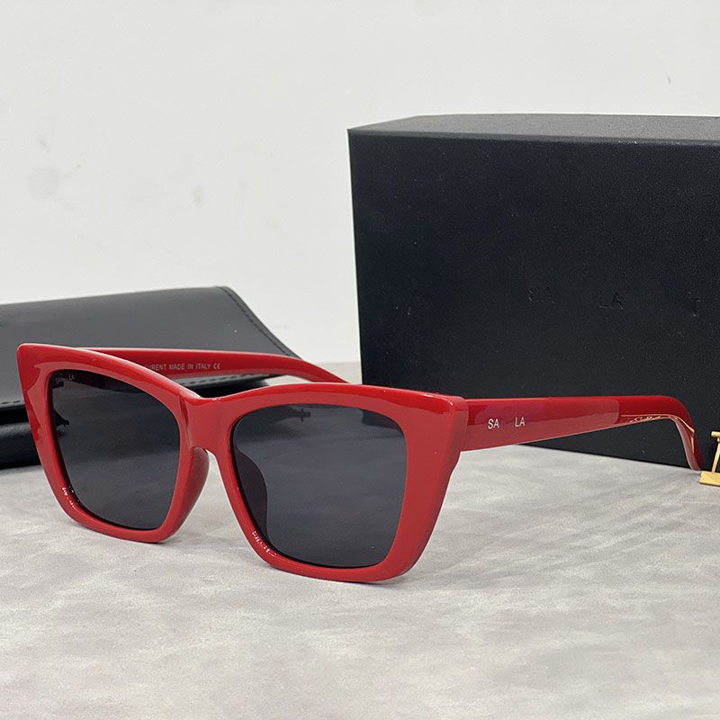 designer sunglasses for Women cat eye casual thin mirror legs frame Fine flat lenses Beach Sun Glasses Retro Frame