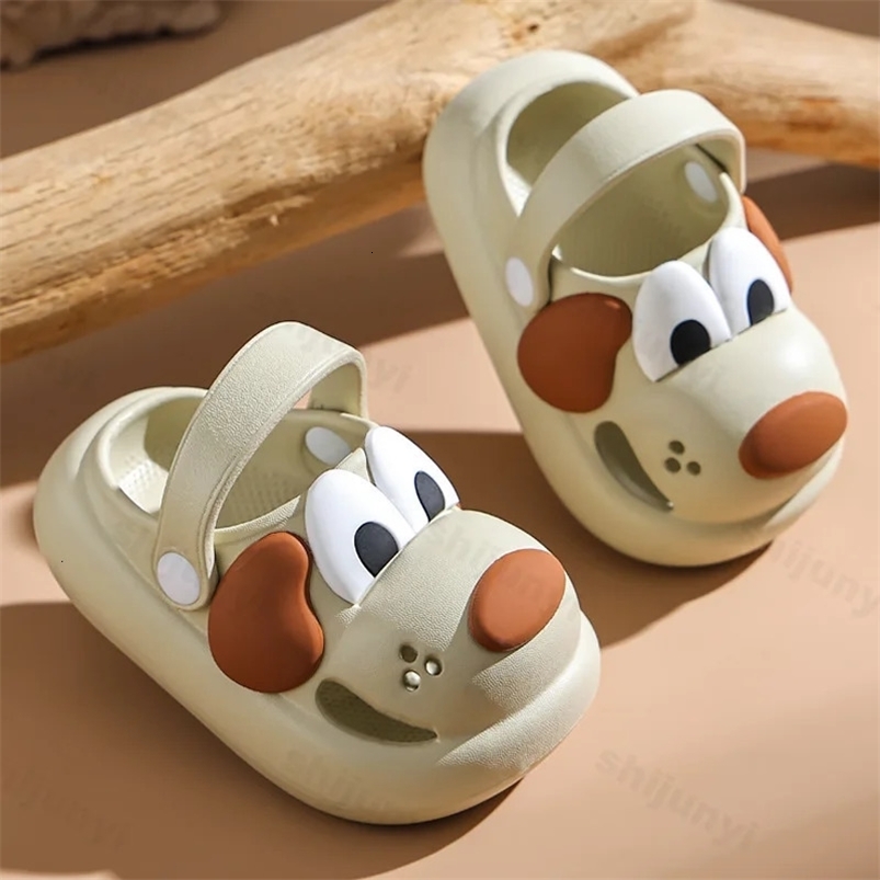 Children Slippers Summer Boys Girls Clogs Shoes Dog Solid Cartoon Animal 3D EVA Soft Kids Beach Slippers Outdoor Toddler Sandals 250604