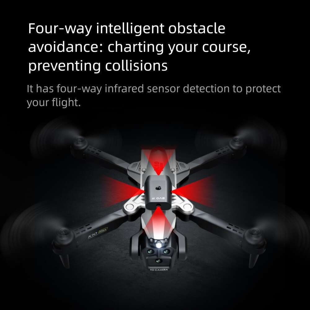K MAX HD Three Camera Obstacle Avoidance Remote Control Airplane Optical Flow Quadcopter Drone