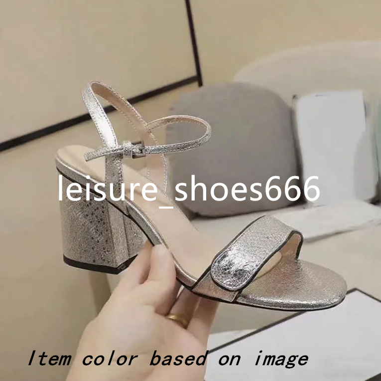 designer slides Women flip flops Leather Women sandal with Double Metal