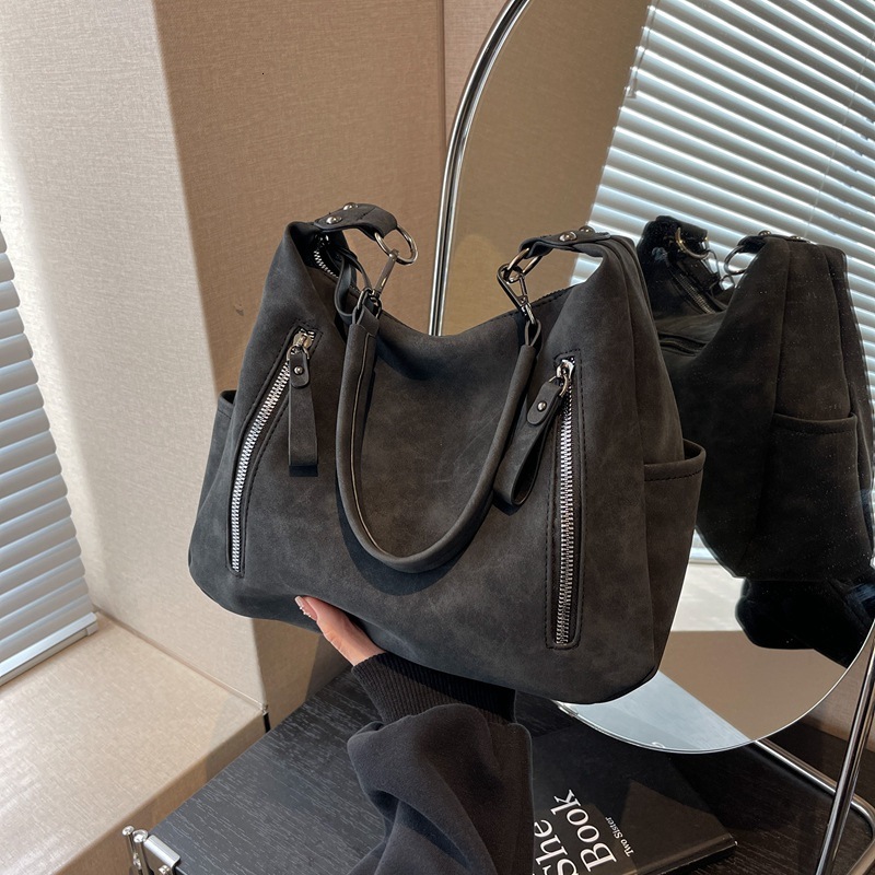 Winter New European and American Retro Handbag Women s fashion Crossbody Bag Double Zipper Large Bag Designer Bag Shoulder Bag
