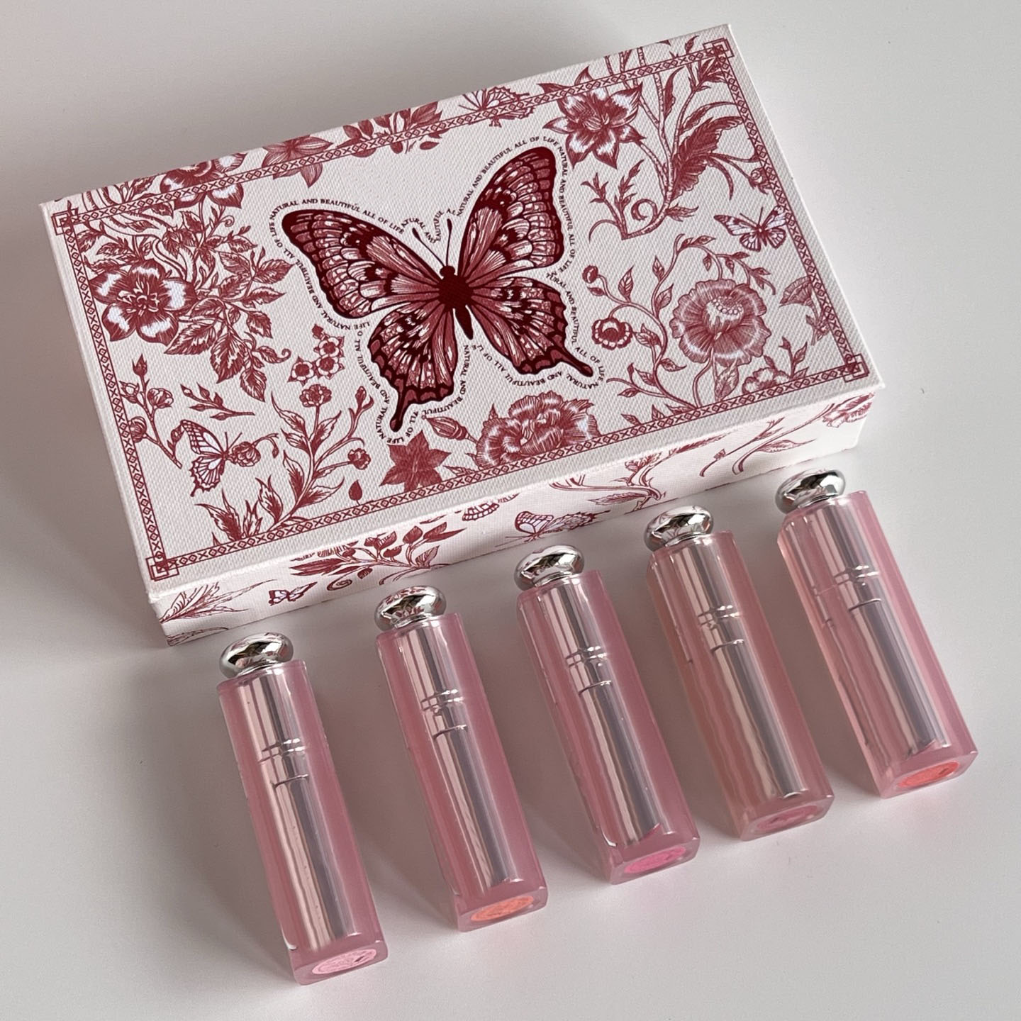 5pcs 5colors Color-changing moisturizing lipstick lip balm set Volumizing Glossy Lip Balm Lip Gloss Stick 001 Lipstick Lip Care