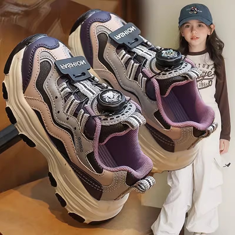 Designer Autumn New Designer Shoes New Student Fashion Soft Sole Knob Children's Casual Sports Shoes Luxury Shoes Soft Sole Children's Casua