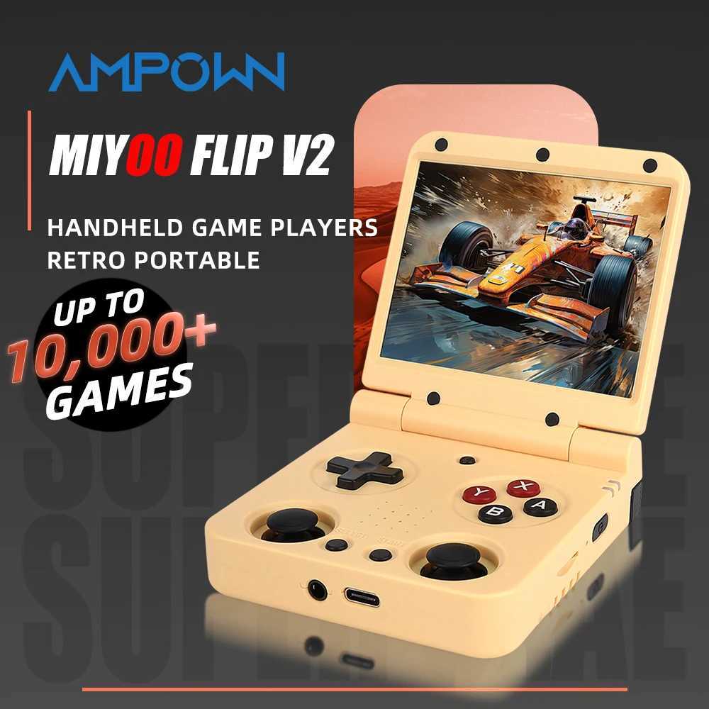 Miyoo Flip V2 Fold Handheld Game Players Consoles Portable Video Game 35 Linux System Retro Game Console Collapsible Gift Z250928