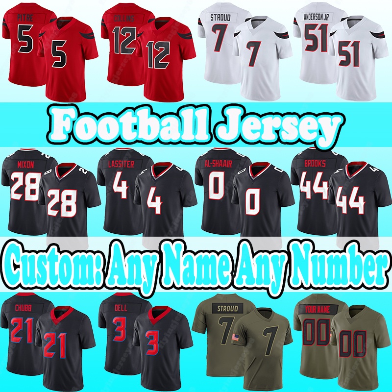 2025 New Football Jerseys 24 Derek Stingley Jr 7 CJ Stroud 12 Nico Collins 44 British Brooks 55 Danielle Hunter 5 Jalen Pitre 13 Christian Kirk 73 LaDarius Henderson