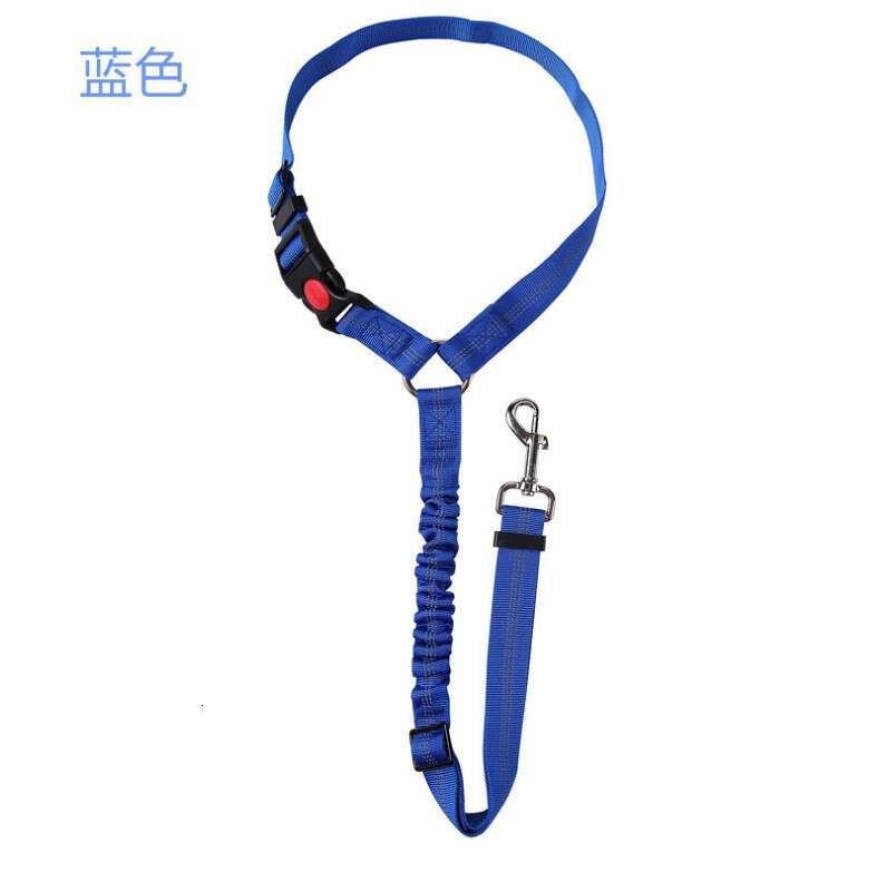 Pet Supplies Car Seat Belt Round Ring Dog Retractable Elastic Reflective Glow-in-the-Dark Cat Leash