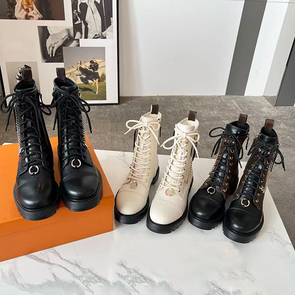 Women's platform designer short boots, autumn and winter Martin boots, fashionable party boots, luxury motorcycle boots, sizes 35-41