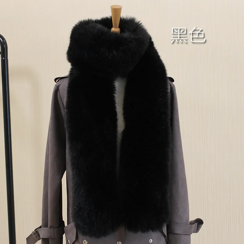 Winter fur shawl scarf fur neck fox collar raccoon fur hat strip women versatile extended style 250929