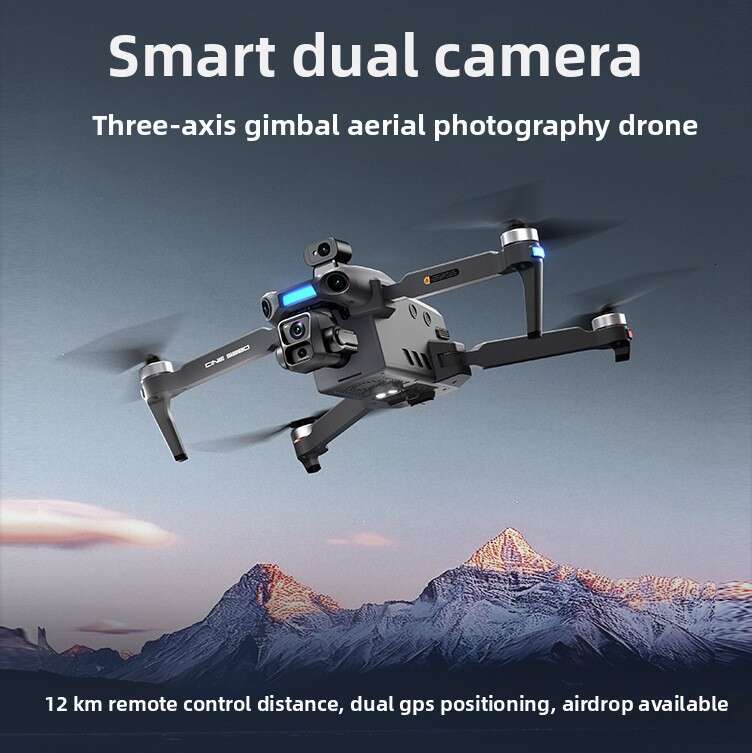 Camera Drone S880 Three-Axis Brushless GPS Foldable Anti-Shake Drone Optical Flow Camera Obstacle Avoidance Remote Control Aircraft HD Long Battery Li