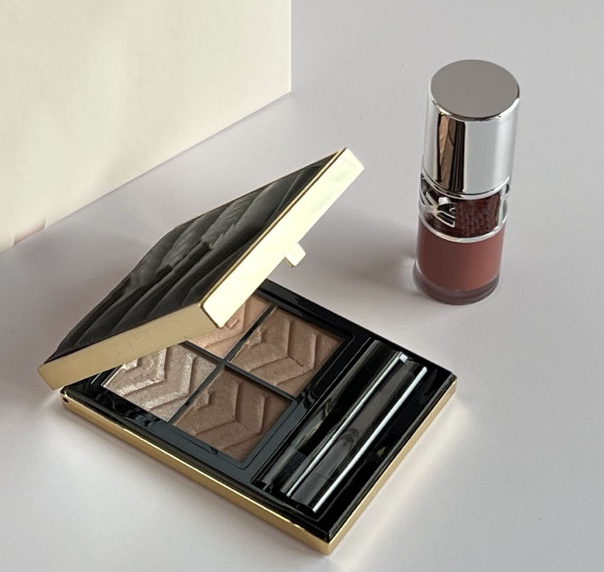 2pcs set Brand Silver Tube Moisturizing Lip Glaze Lipgloss and Eyeshadow Set Waterproof Matte Light Long Lasting Cosmetic Makeup Set