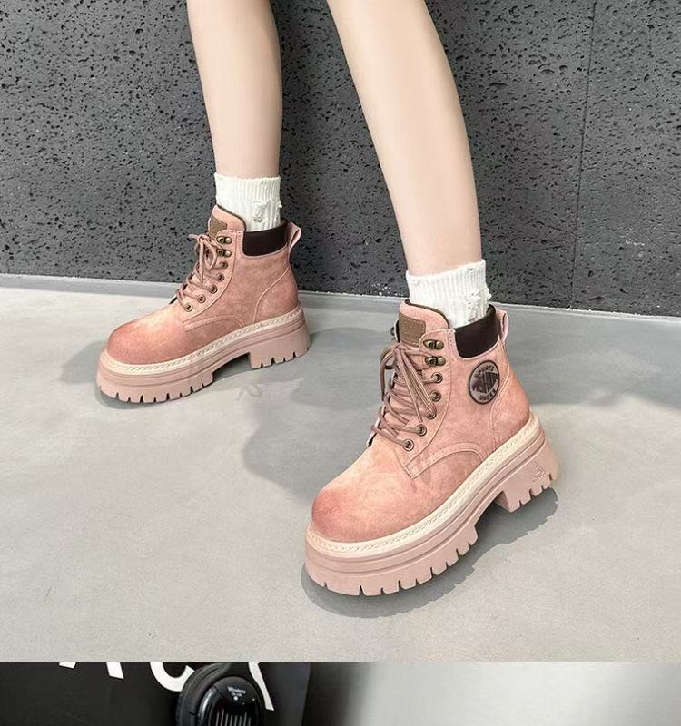 Designer Shoes 2025 New thick-soled big yellow boots Spring and Autumn outdoor height-increasing short boots Suede Martin boots Free Shipping