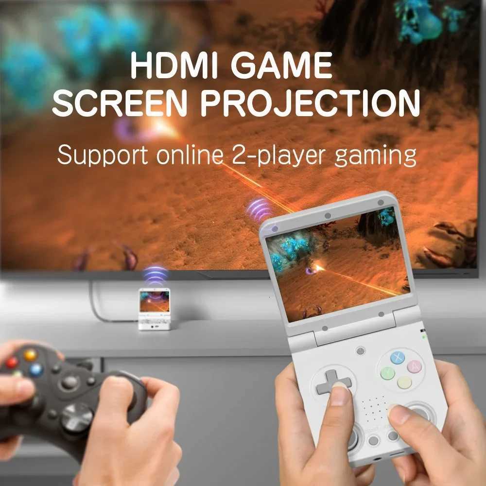 Miyoo Flip V2 Fold Handheld Game Players Consoles Portable Video Game 35 Linux System Retro Game Console Collapsible Gift Z250928