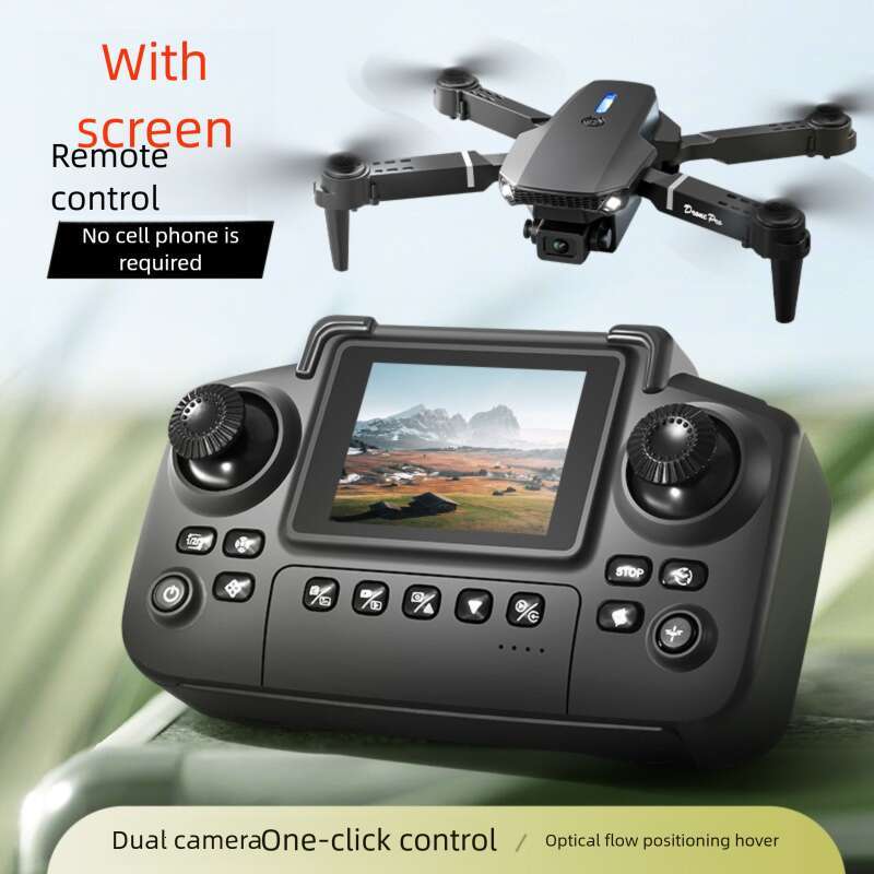 E D Screen Controlled Drone With Lights Foldable Dual Camera Optical Flow Aerial Photography Remote Aircraft Quadcopter