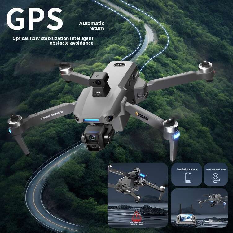 Camera Drone S880 Three-Axis Brushless GPS Foldable Anti-Shake Drone Optical Flow Camera Obstacle Avoidance Remote Control Aircraft HD Long Battery Li