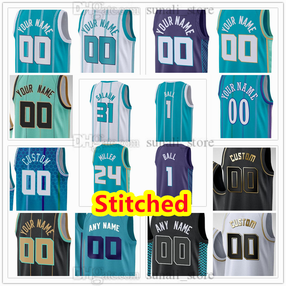 Stitched Men's XS-4XL Basketball Jerseys LaMelo 1 Ball Miles 0 Bridges Brandon 24 Miller Mason 22 Plumlee Collin 8 Sexton 26 Dinwiddie Tidjane 31 Salaun Kon 7 Knueppel