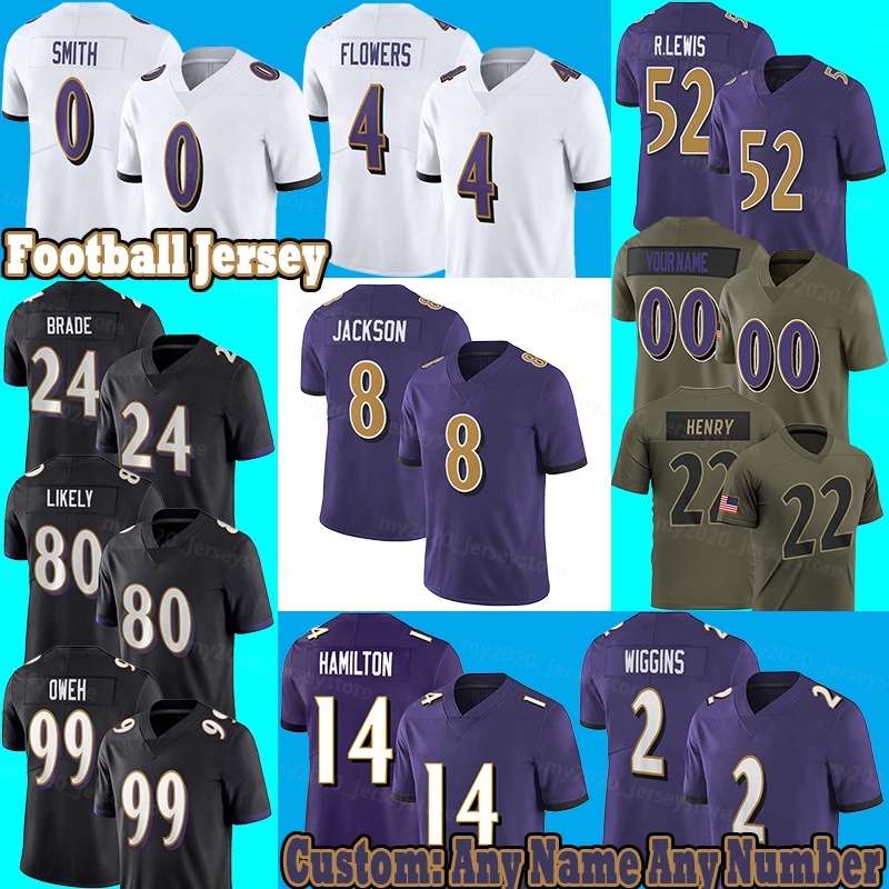 14 Kyle Football Jerseys 8 Lamar Jackson 22 Derrick Henry Marlon Humphrey DeAndre Hopkins Jaire Alexander Rashod Bateman Mark Andrews Cooper Rush Devin Leary Oweh