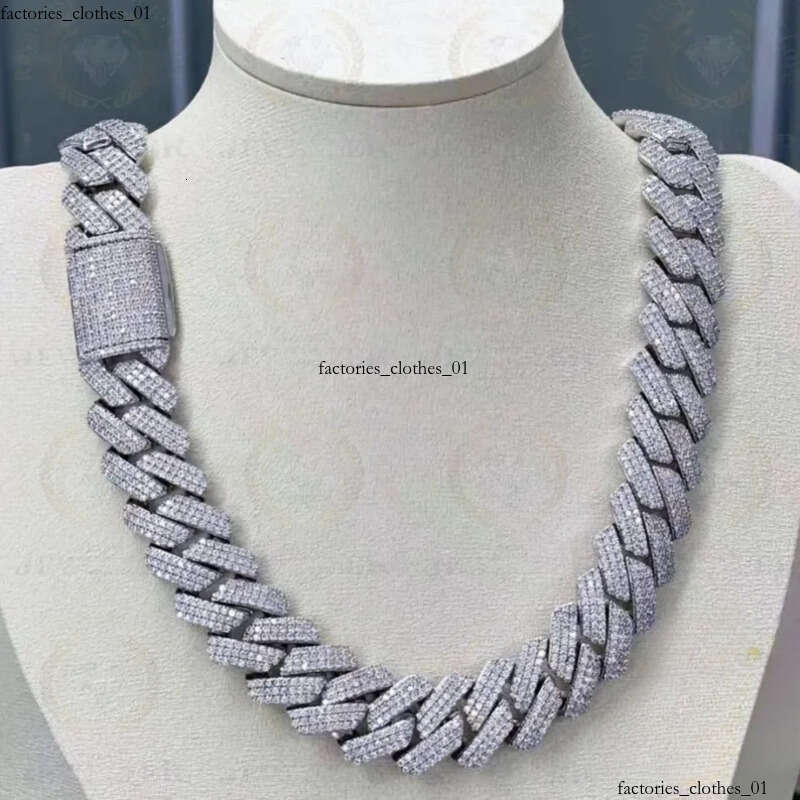 necklace moissanite designer jewelry cuban link chain Iced Out Pass Dia Tester vvs Moissanite Jewelry chains