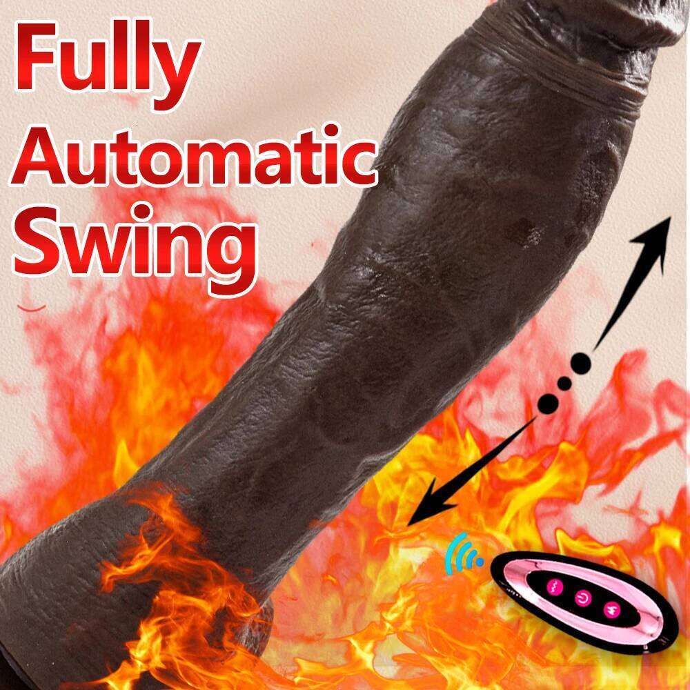 XXXXL Long black Heated Telescopic Super long Huge Anal Dildo Large Realistic Vibrator Sex Toys For Women 666