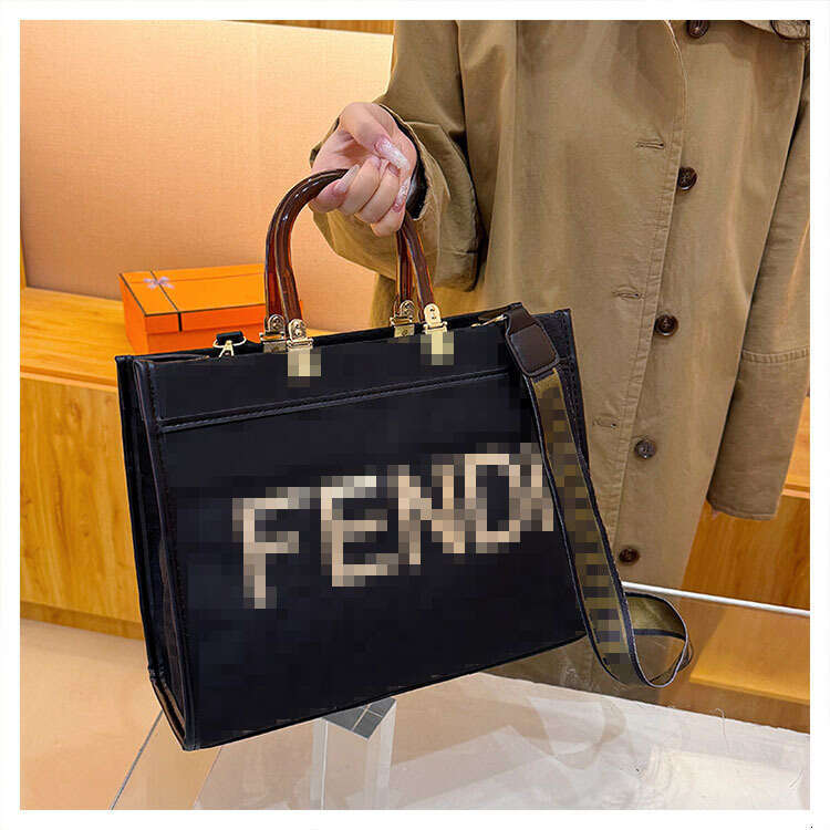 designer bag Luxury bag Trendy Brand Letter Tote New Handbag Large Capacity Commuter High-end Feel Women's Crossbody Bag