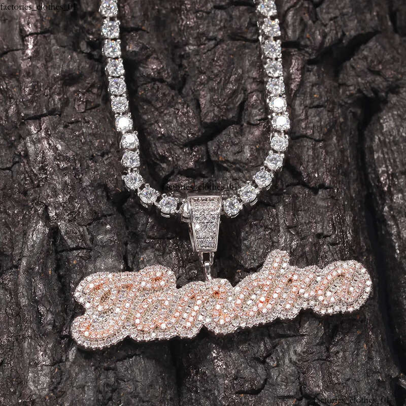 Custom pendant Initial Letters Name Pendant Necklace Two Colors Women Jewelry Hip Hop Lovely