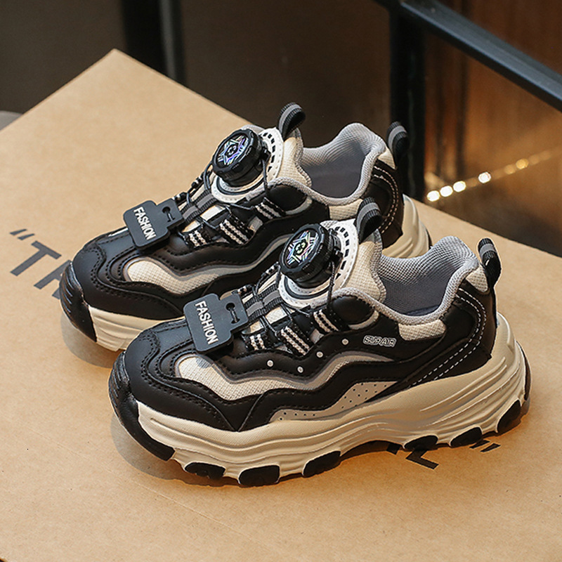 Designer Autumn New Designer Shoes New Student Fashion Soft Sole Knob Children's Casual Sports Shoes Luxury Shoes Soft Sole Children's Casua