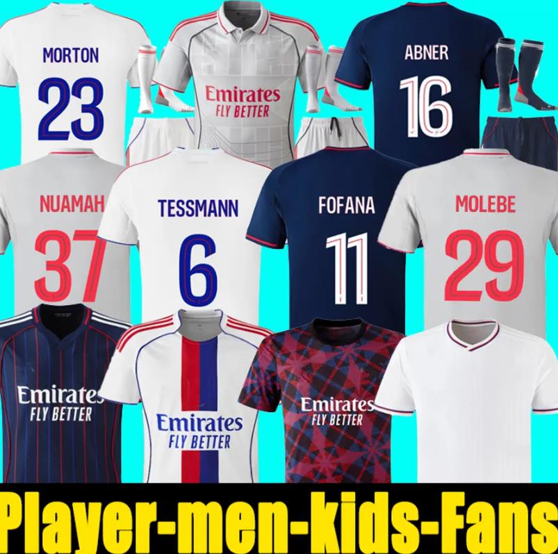 25 26 Maillot Lyon Soccer Jerseys 2025 2026 75-Year OL 3rd Fourth Shirts CHERKI Mikautadze Men Football Shirt Kids Kits