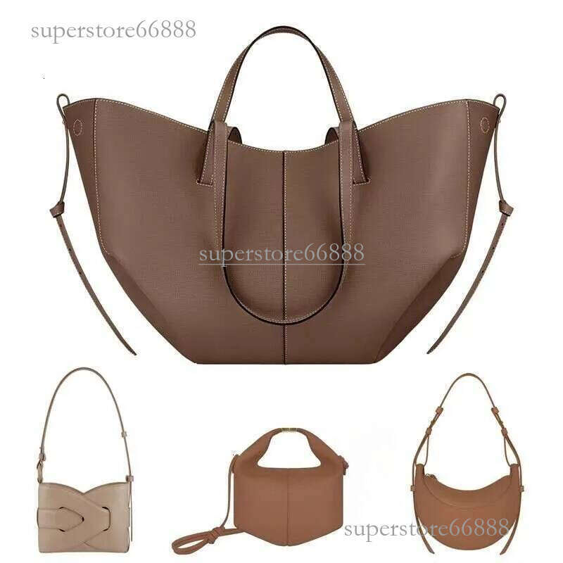 Designer Le Cyme Mini Tonca Textured Duo Shoulder Camel Numero Un Nano Ma Tote Women Cross Body Bags Lady Handbag Leather Bag Half Moon Underarm