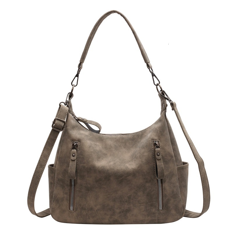 Winter New European and American Retro Handbag Women s fashion Crossbody Bag Double Zipper Large Bag Designer Bag Shoulder Bag
