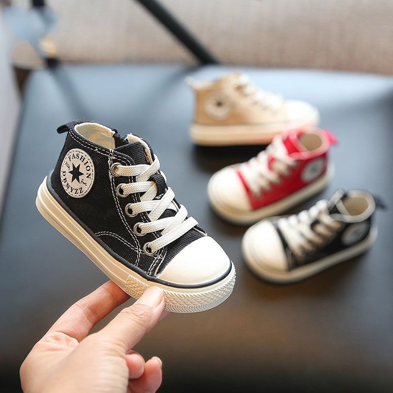 Anti slip children's and students' canvas shoes spring autumn casual men's women's sports running soft soled walking fabric Design