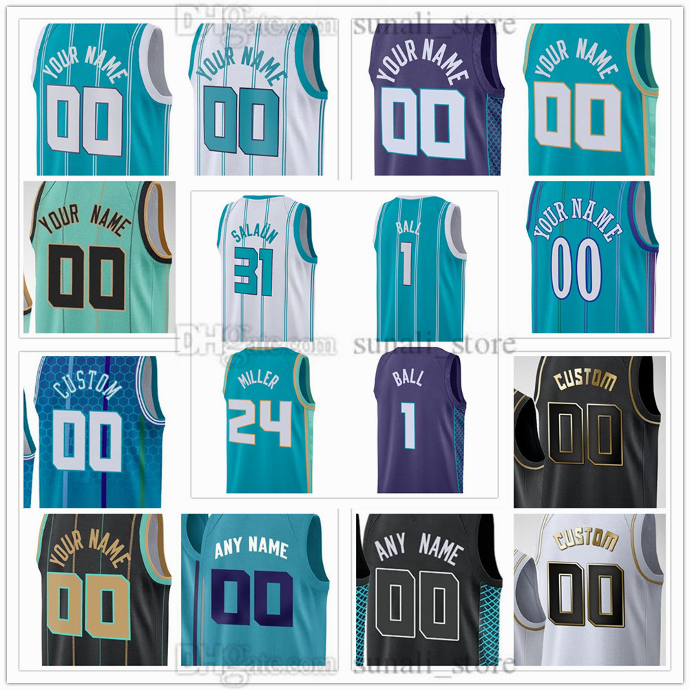 Men's XS-6XL Basketball Jersey LaMelo 1 Ball Miles 0 Bridges Brandon 24 Miller Mason 22 Plumlee Collin 8 Sexton Spencer 26 Dinwiddie Josh Green Tidjane 31 Salaun Printed
