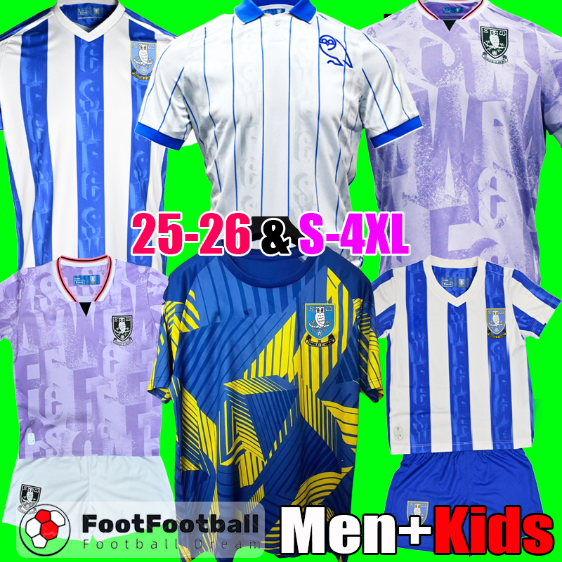 25 26 Sheffield Wednesday football shirts 2025 2026 palmer Vaulks Callum Sheffield Wednesday soccer jerseys Michael Smith Mallik Wilks men Kids kit set tops
