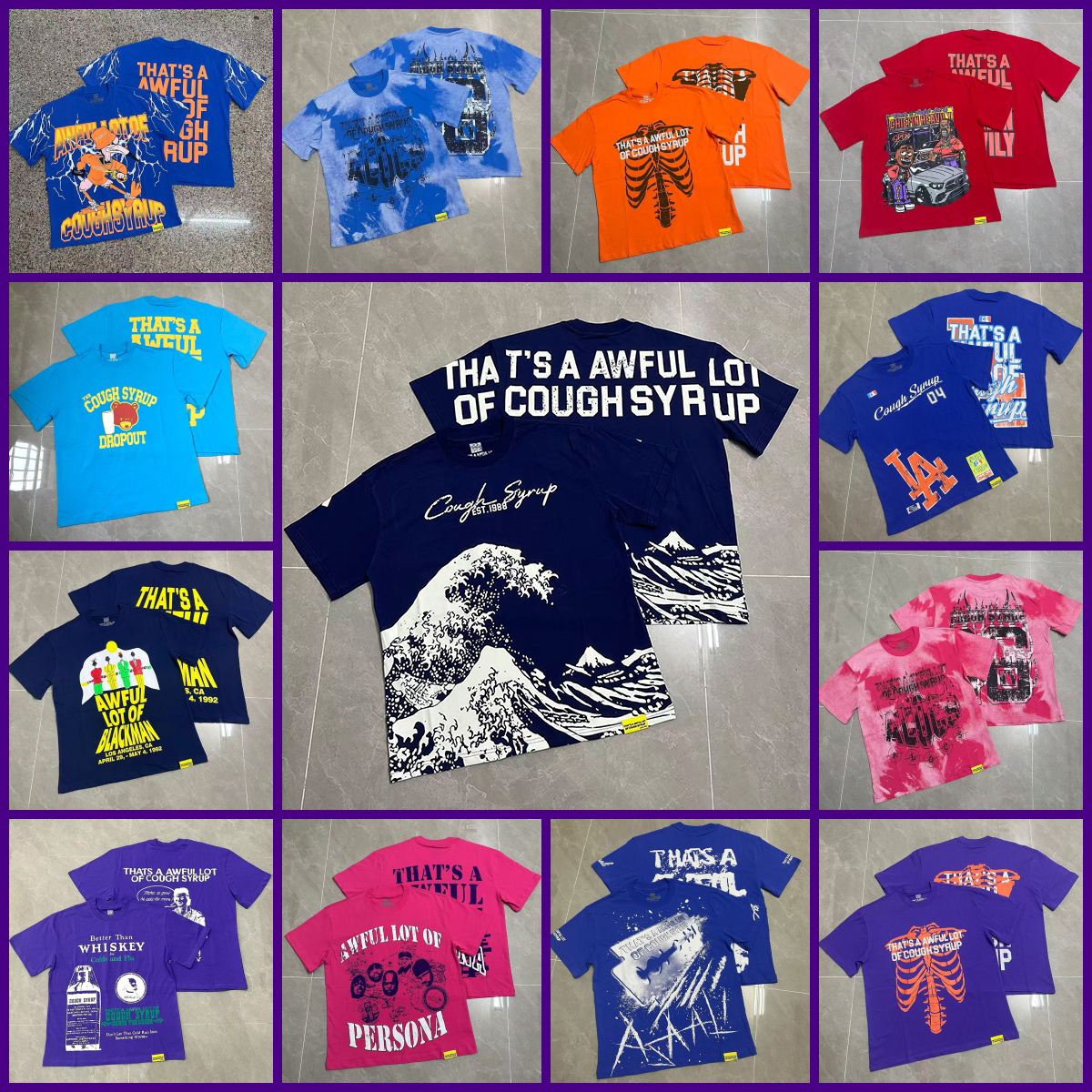 awful lot of caugh syrup designer t shirt mens summer men t shirt fashion street shirts graphic tee y2k shirt coughsyrup alocs shirt s--xl