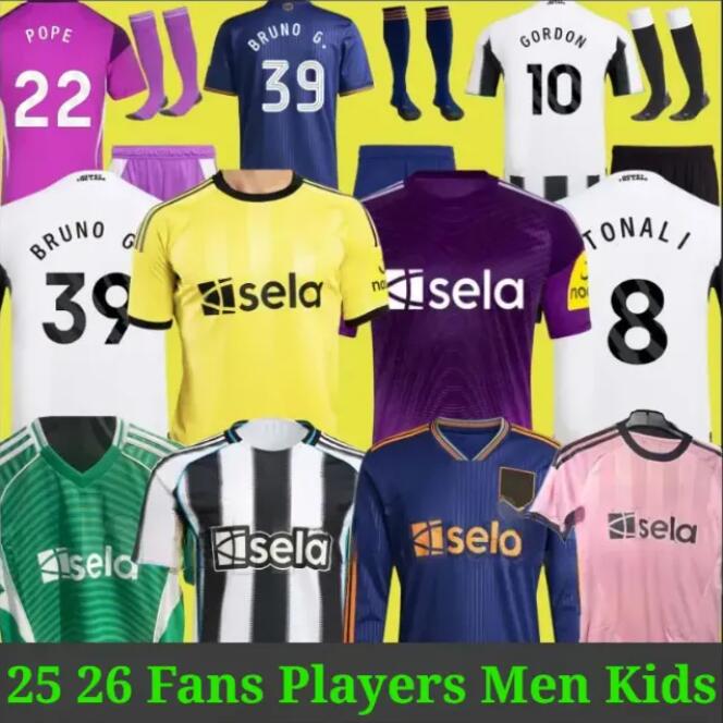25/26 Newcastle WISSA Soccer Jerseys GORDON WOLTEMADE OSULA BRUNO G. MURPHY ELANGA BARNES TONALI JOELINTON TRIPPIER POPE men kids kits socks sets Football Shirt