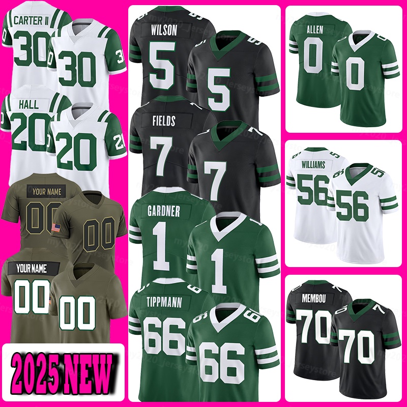 5 Garrett Football Jersey 7 Justin Fields 1 Sauce Gardner Joe Tippmann Michael Carter II Breece Hall Breece Hall Quinnen Williams Allen Lazard Braelon Allen Williams