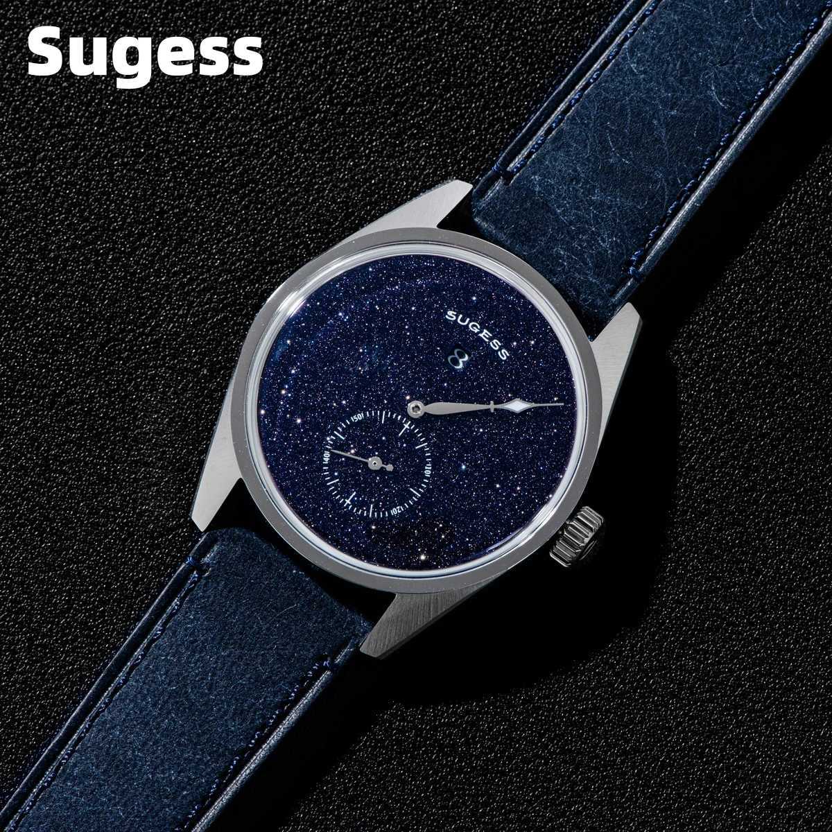 Sugess Mens Watch Automatic ST1721 Movement Aventurine Mechanical Wristwatches Hardlex Glass Fashion Simple Business Clock S451C250929