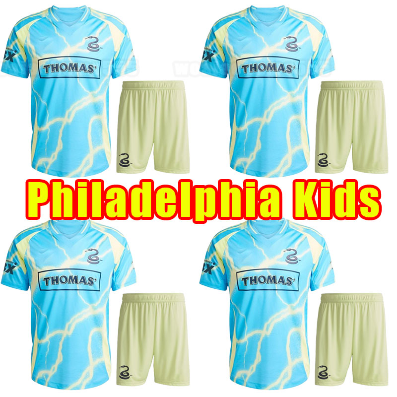 Kids Child 2025 2026 Soccer Jerseys Union 25 26 Bedoya Przybylko Uniform home away Martinez Santos KIT Football shirt uniforms Ninos Enfants Philadelphiaes