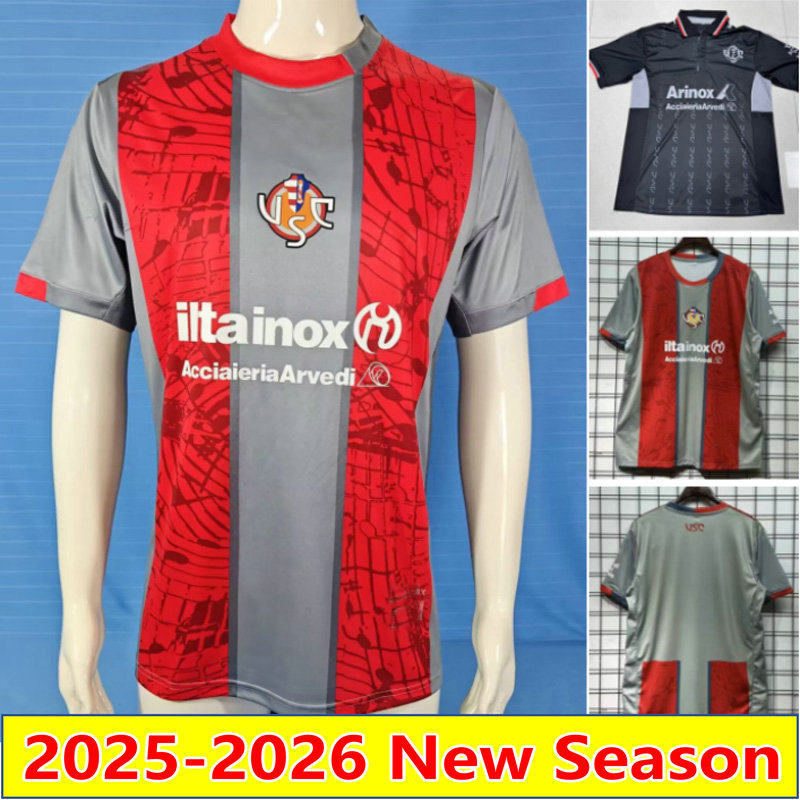 25 26 Unione Sportiva Cremonese Soccer Jerseys VARDY 10# 2025 2026 home away Third Men Football Shirt Kit BONDO BASCHIROTTO TERRACCIANO PAYERO maillots de futol